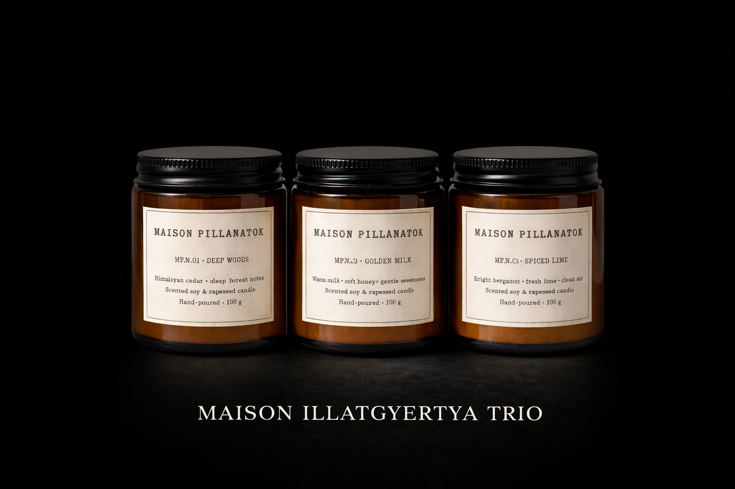 Maison Pillanatok szett - 3 féle illatgyertya 1 csomagban